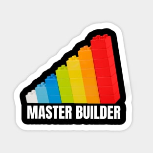 Master Builder Lego Brick Colorful Design Sticker